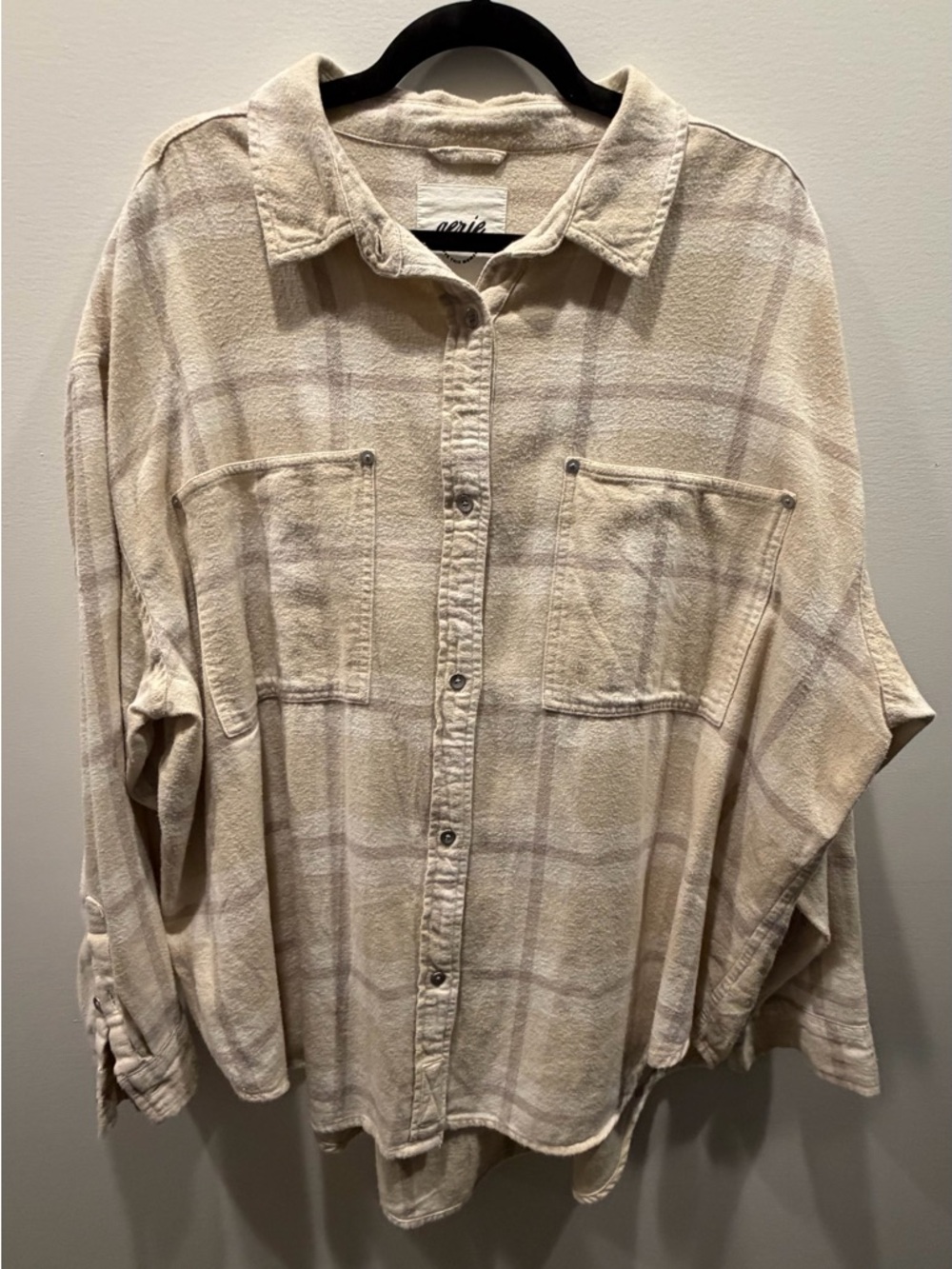 Aerie Anytime Fave Flannel Button Down Shirt